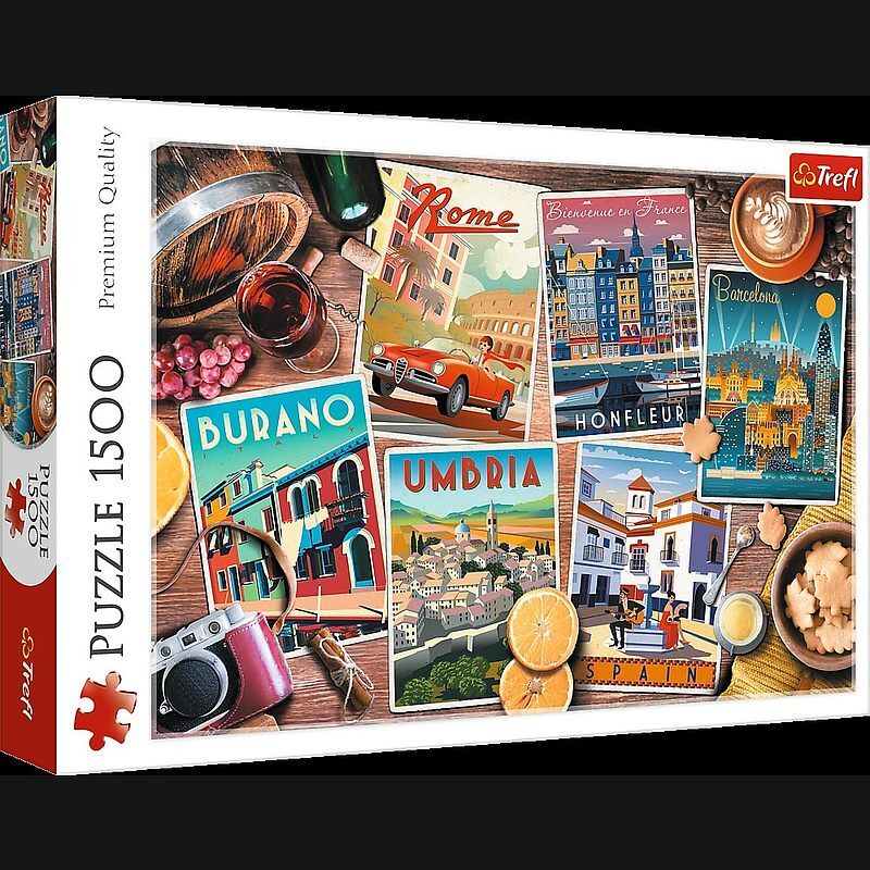 Puzzle 1500 Podróże po Europie