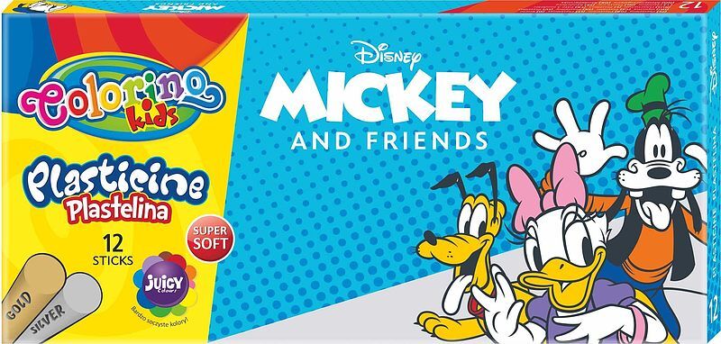 Plastelina colorino kids 12 kolorów mickey