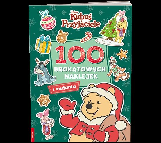 Kubuś i przyjaciele 100 brokatowych naklejek NB-9111