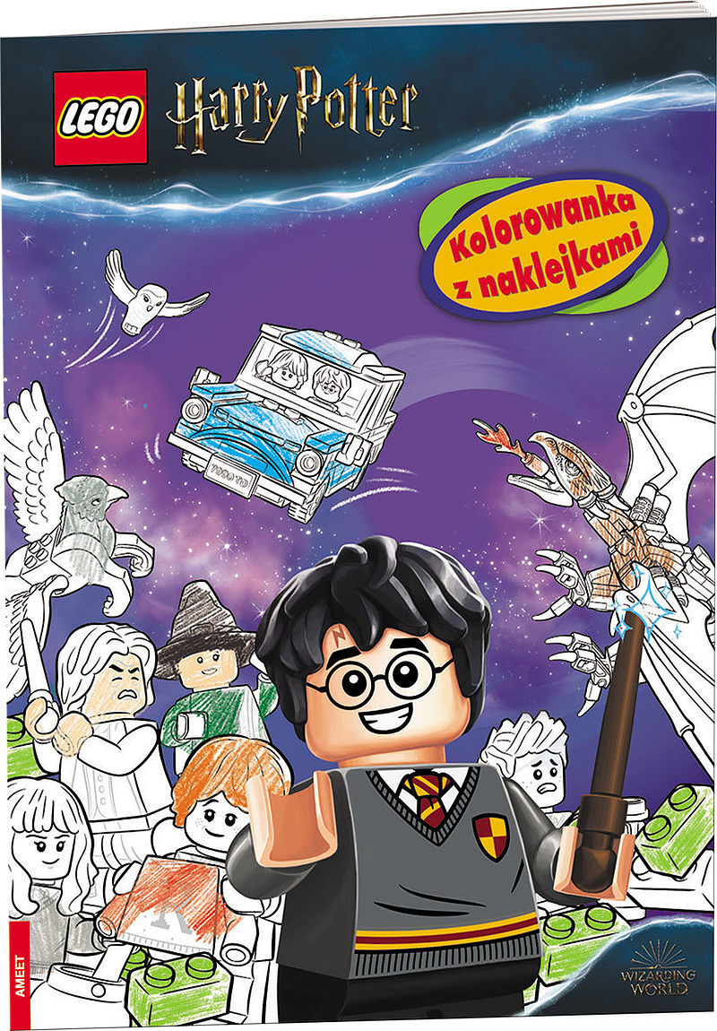 Lego harry potter kolorowanka z naklejkami na-6401