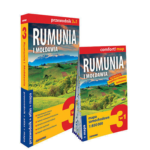 Rumunia i Mołdawia 3w1: przewodnik + atlas + mapa