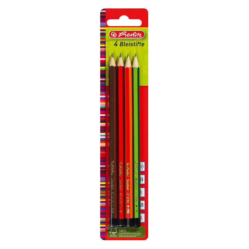 Ołówek herlitz scolair 4 sztuki blister