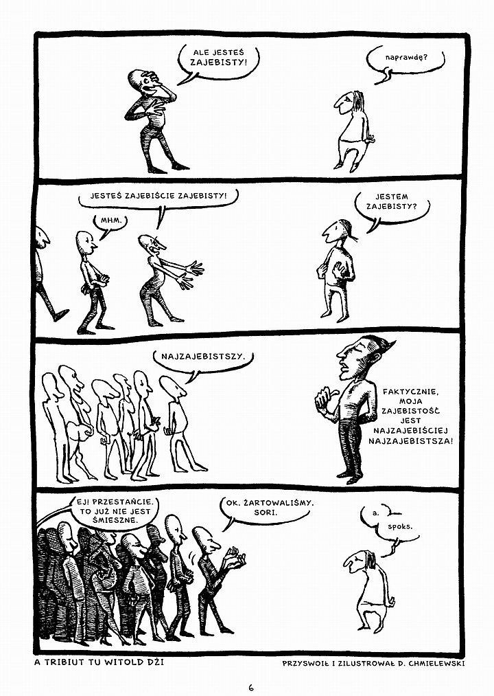 Zostawiając powidok wibrującej czerni