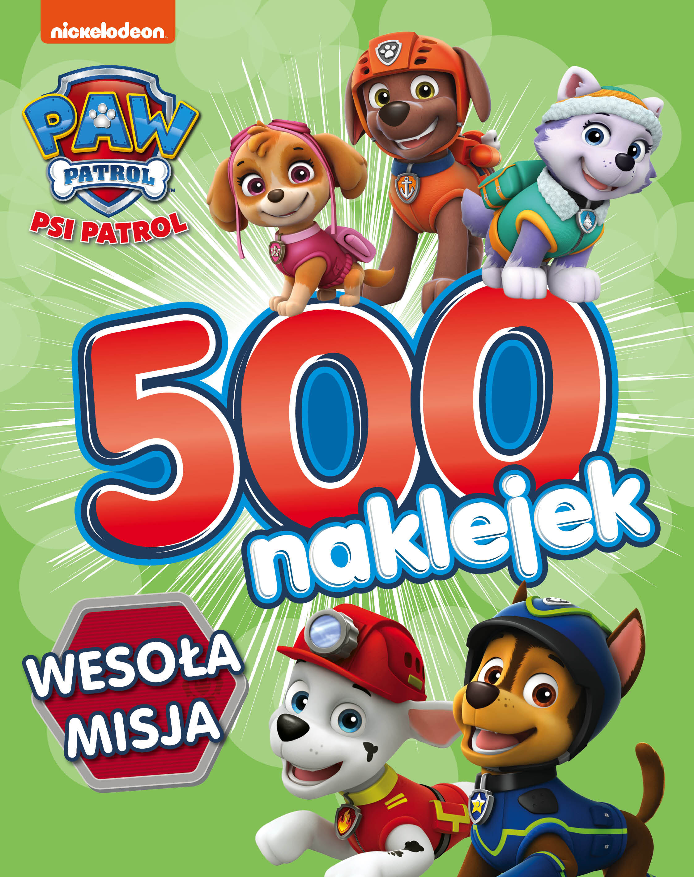 Psi Patrol 500 naklejek Wesoła misja