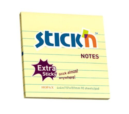 Notes samoprzylepny extra sticky 101x101mm żółty pastelowy