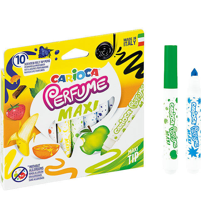 Pisaki zapachowe perfume maxi 10 kolorów carioca 42989