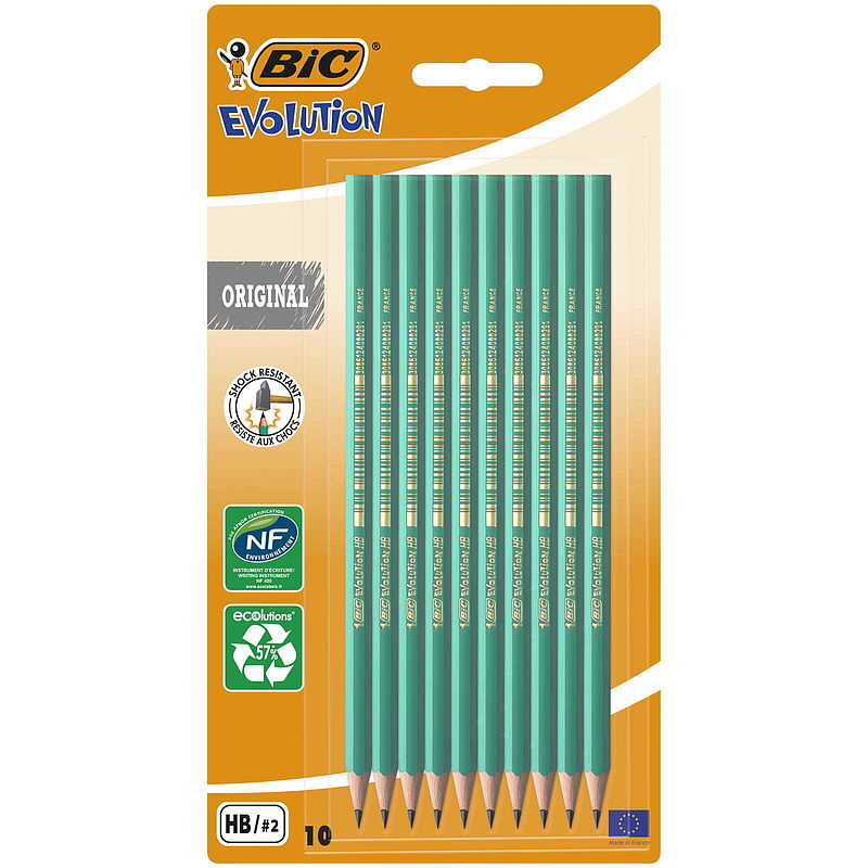 Ołówek bez gumki hb bic evolution original 650 large blister 10 szt