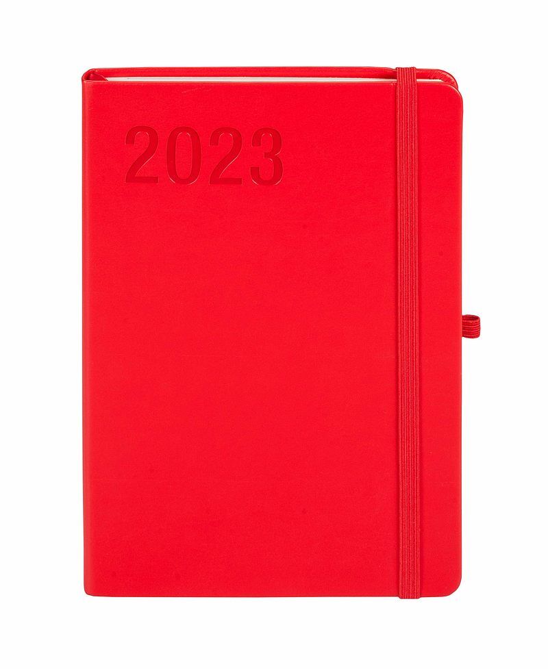 Kalendarz 2023 minimalizm a5 czerwony tns