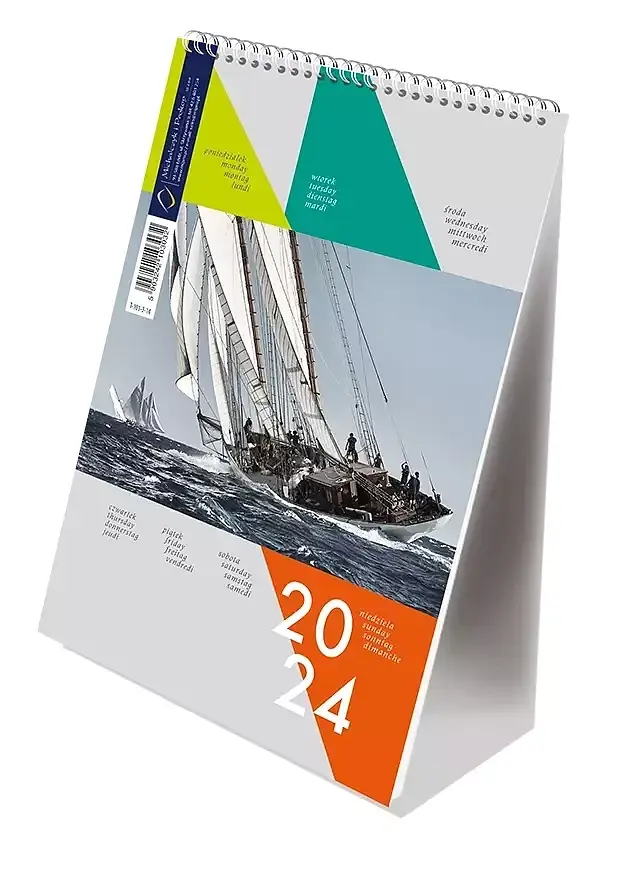 Kalendarz 2024 ze spiralką a5 pionowy