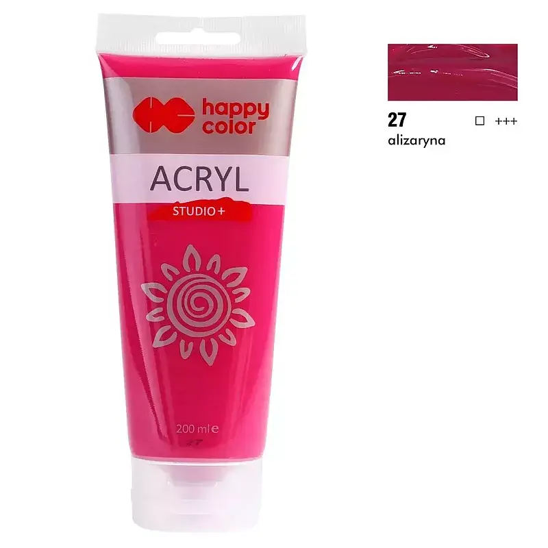 Farba akrylowa studio 200 ml alizaryna happy color