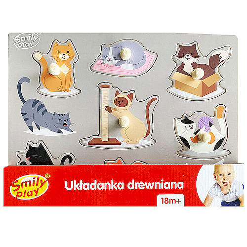Układanka drewniana koty spw83810an01