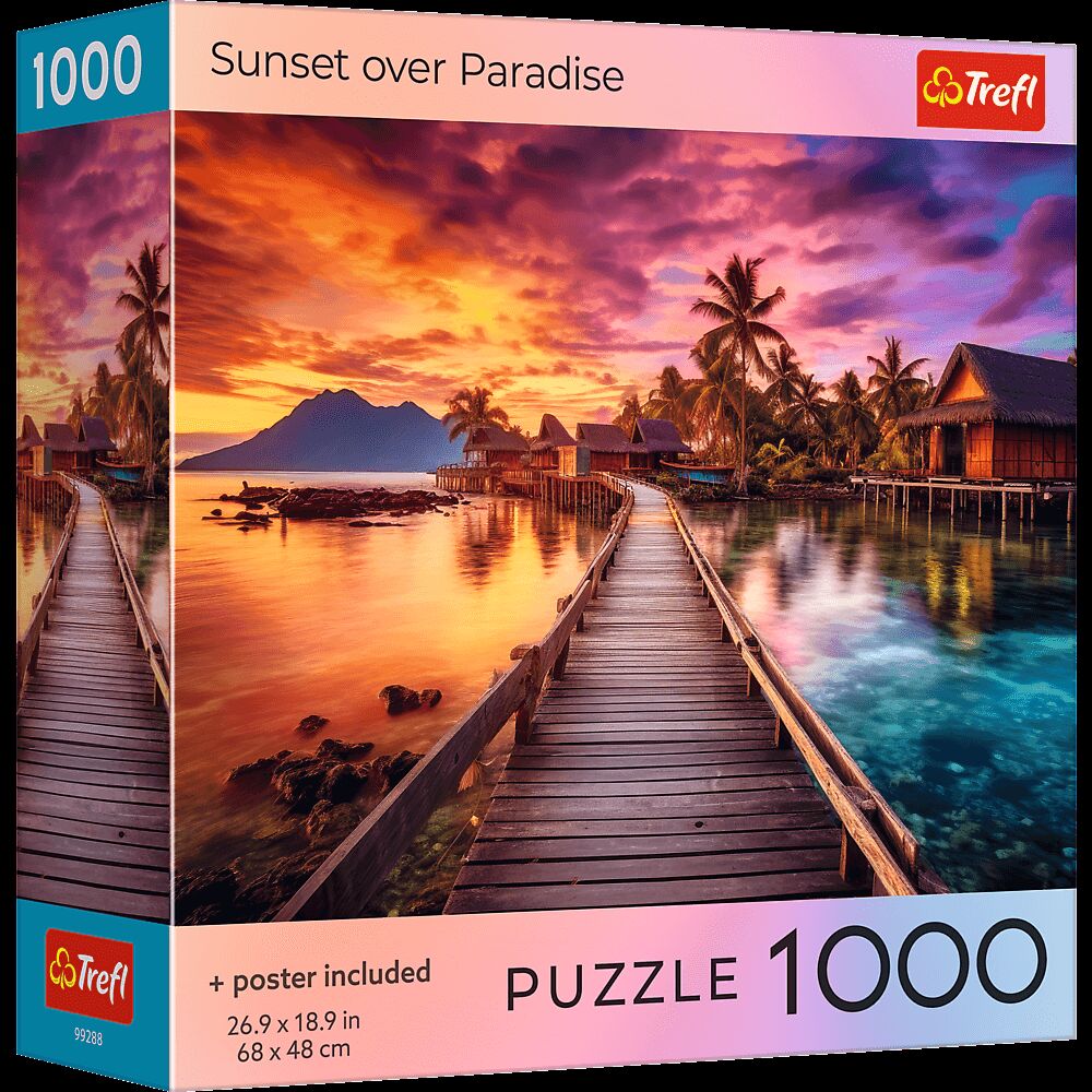 Puzzle 1000 USA Collection: Sunset over Paradise