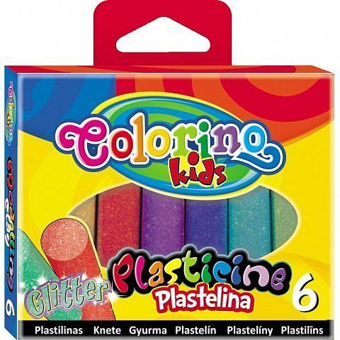 Plastelina colorino kids brokat 6 kolorów