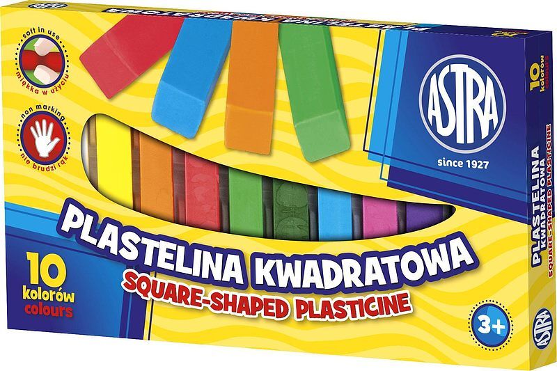 Plastelina astra kwadratowa 10 kolorów