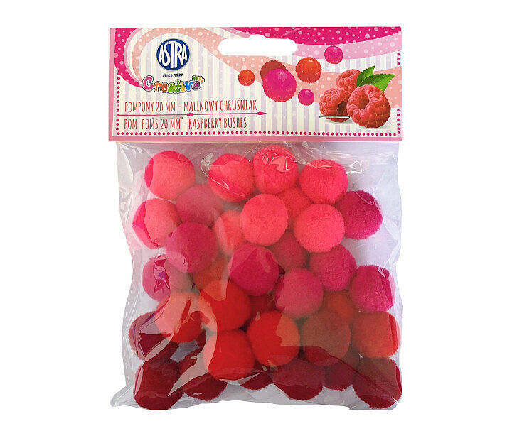 Pompony dekoracyjne astra malinowy chruśniak 20 mm