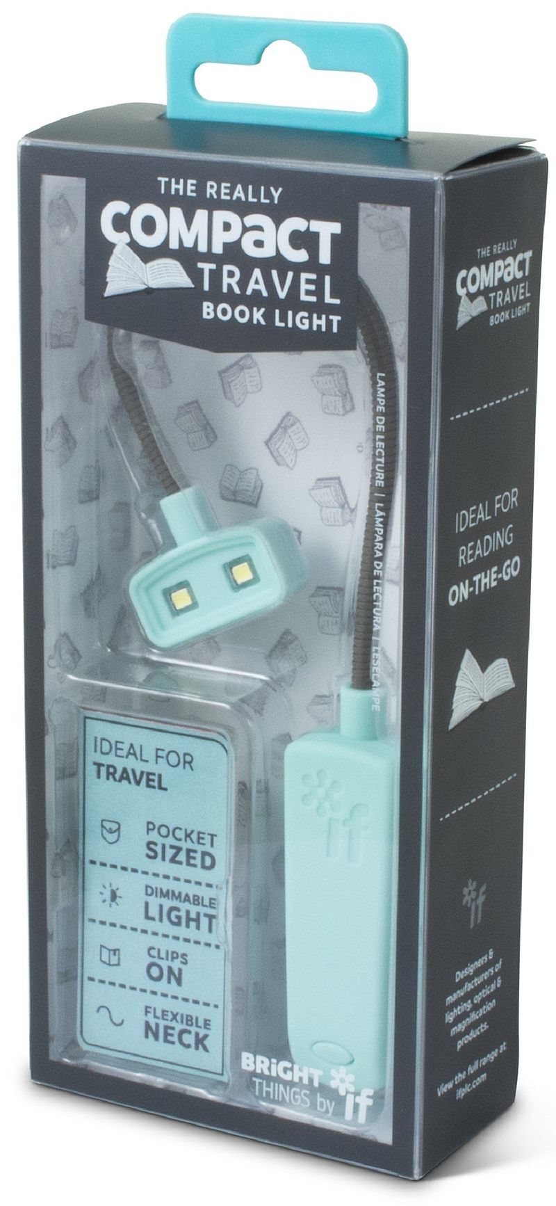 Compact book light - lampka do książki - miętowa