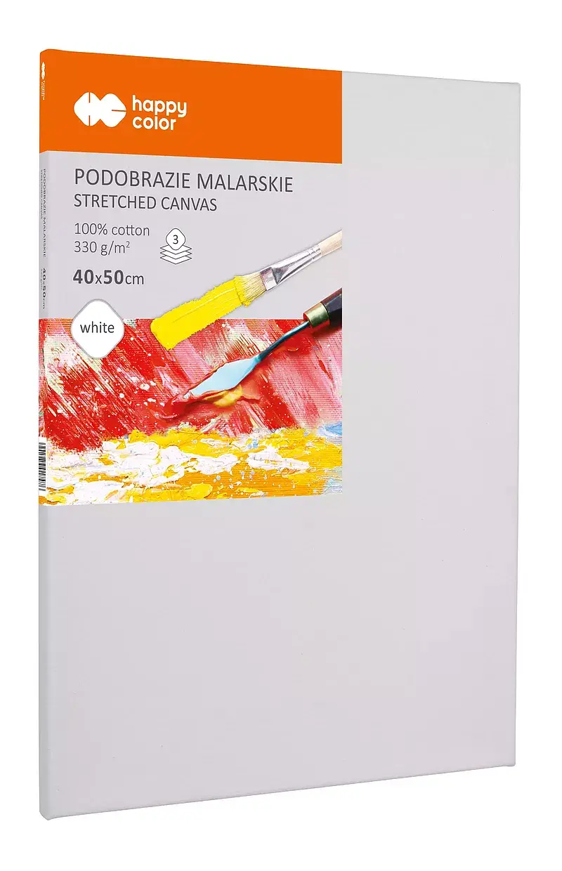 Podobrazie malarskie bawełniane 40x50cm płótno 330gsm happy color