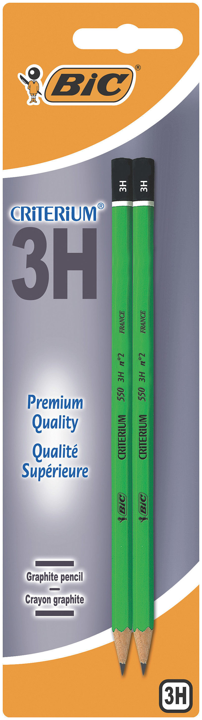Ołówek bez gumki  bic criterium 550 3h 2szt blister