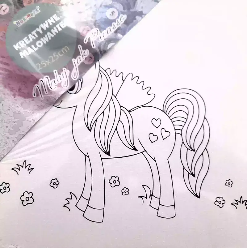 Obrazy do malowania konik 25cmx25cm