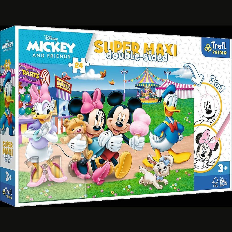 Puzzle 24 super maxi mickey w wesołym miasteczku 41005