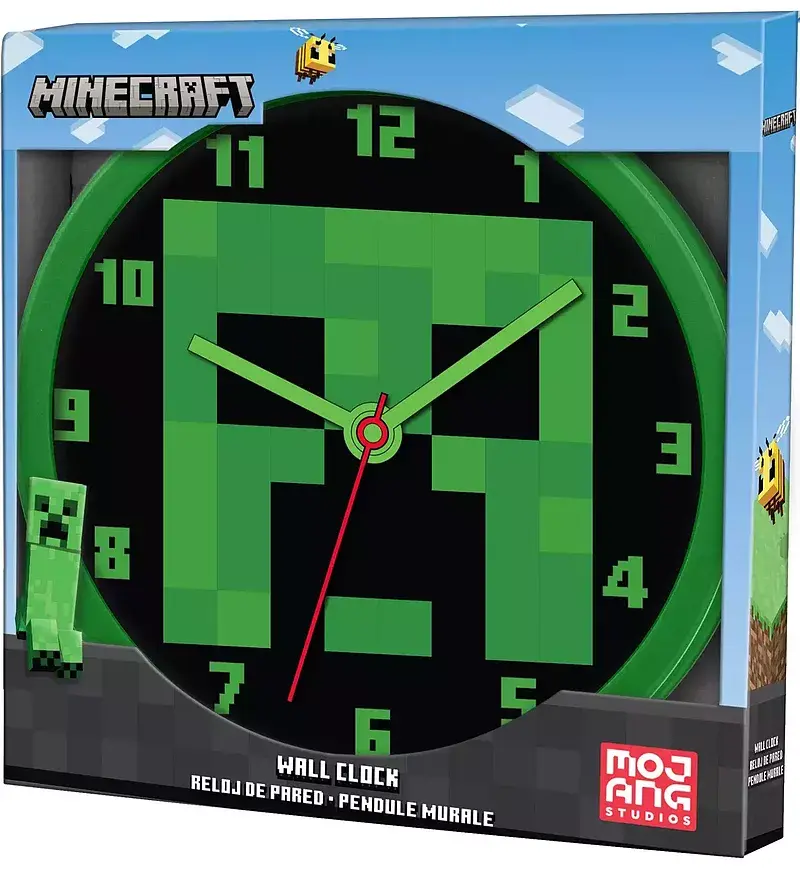 Zegar ścienny minecraft 25 cm min3018