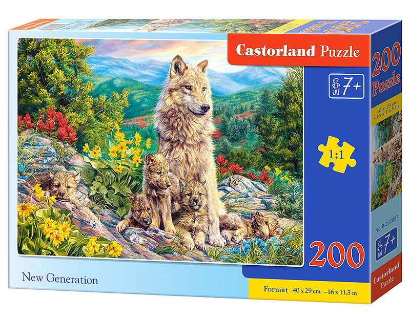 Puzzle 200 wilki nowe pokolenie