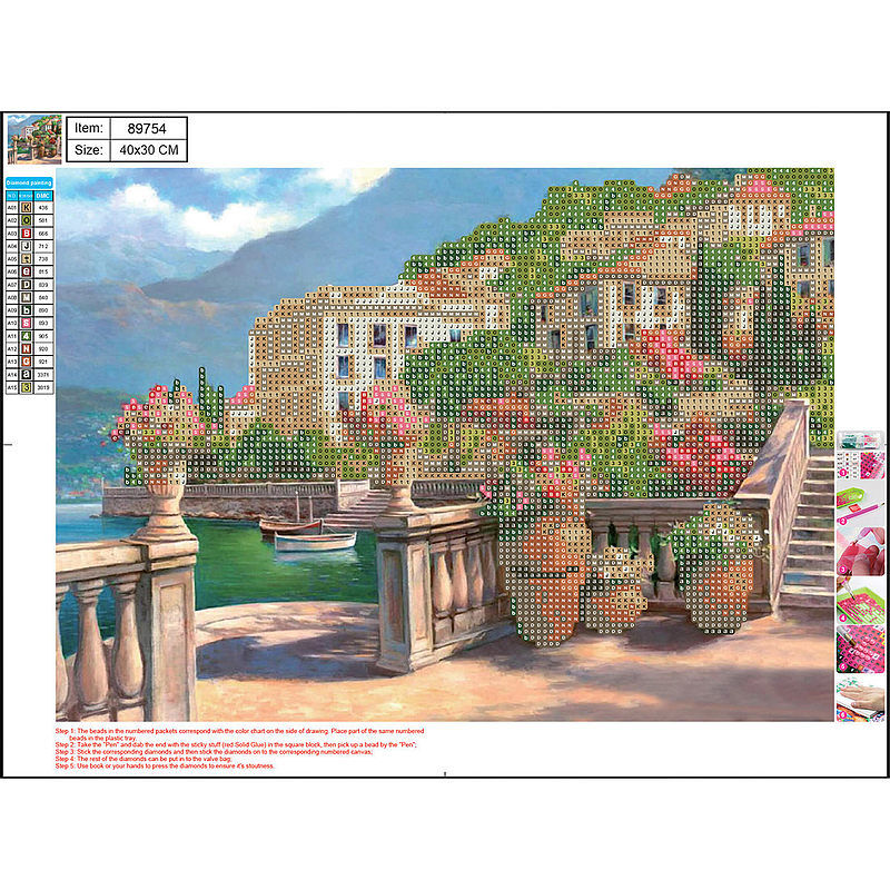 Mozaika diamentowa 5d kit 30x40 cm landscape 89754 centrum