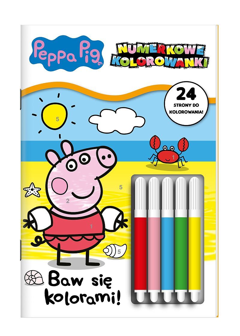 Peppa Pig Numerkowe kolorowanki. Baw sie kolorami!