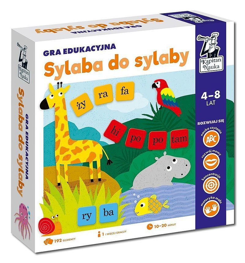 Sylaba do sylaby. Gra edukacyjna. Kapitan Nauka