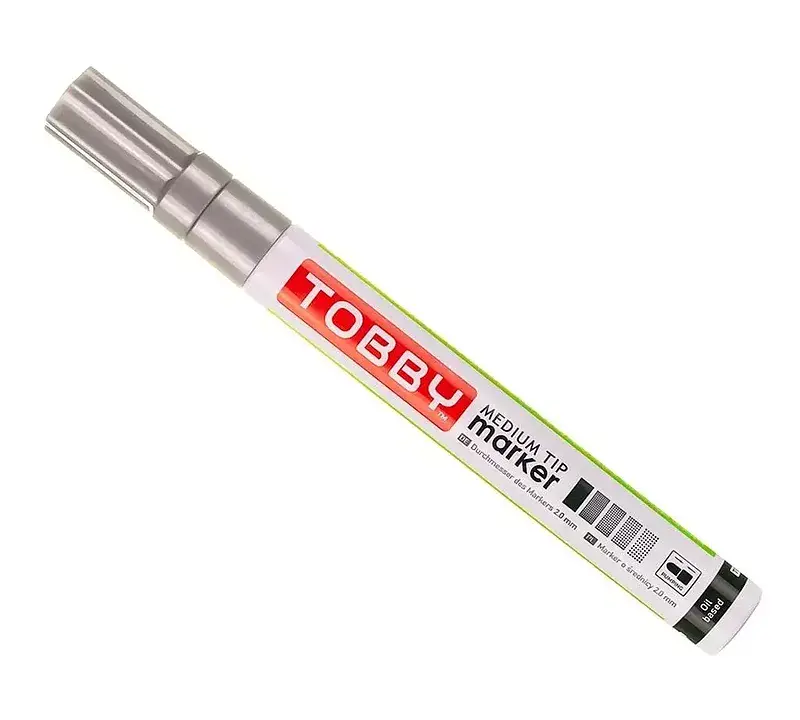Marker olejowy tobby srebrny 1szt