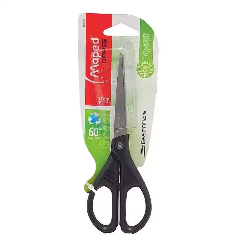 Nożyczki ekologiczne essentials green maped 17 cm blister