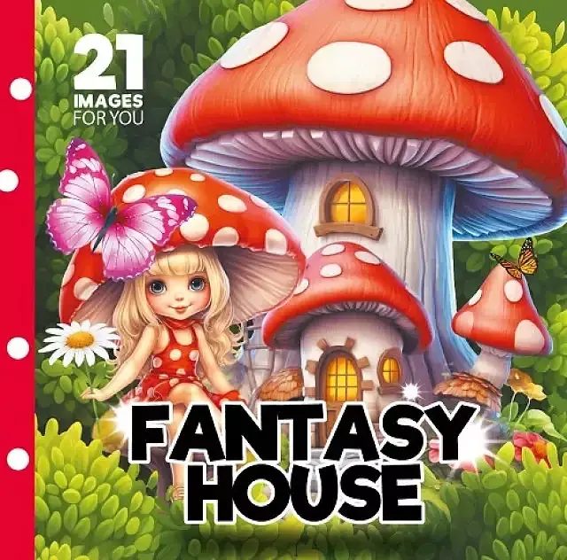 Kolorowanka usztywniana fantasy house bajkowe domki