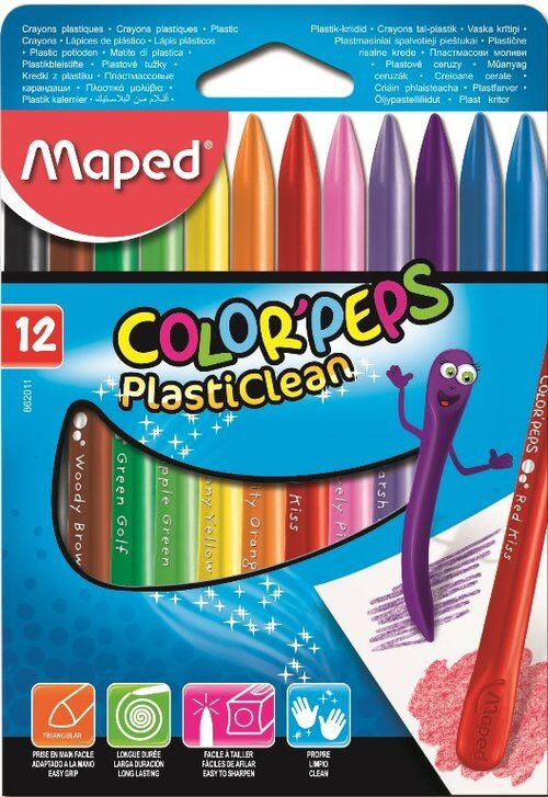 Kredki colorpeps plastikowe 12 sztuk