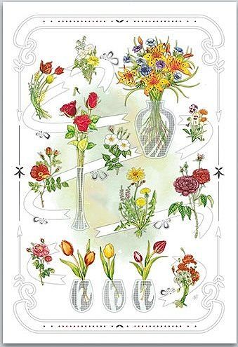Karnet davinci 12x18 kwiaty b-bd 502 082