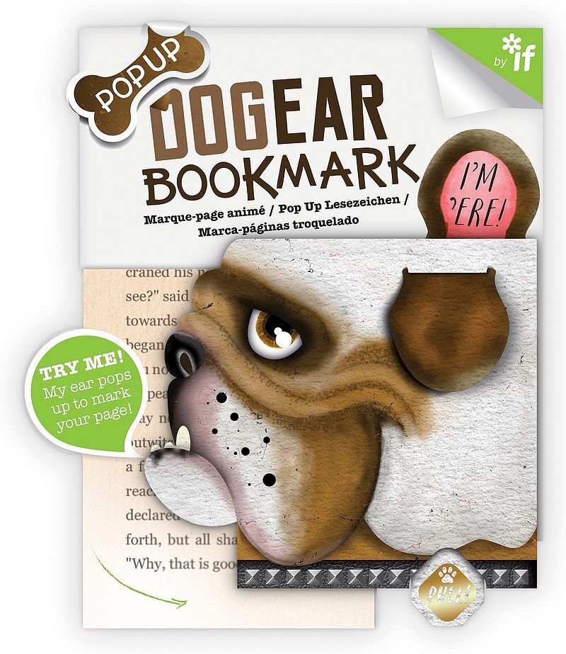 Zakładka do książki dog ear bookmark stanley buldog if