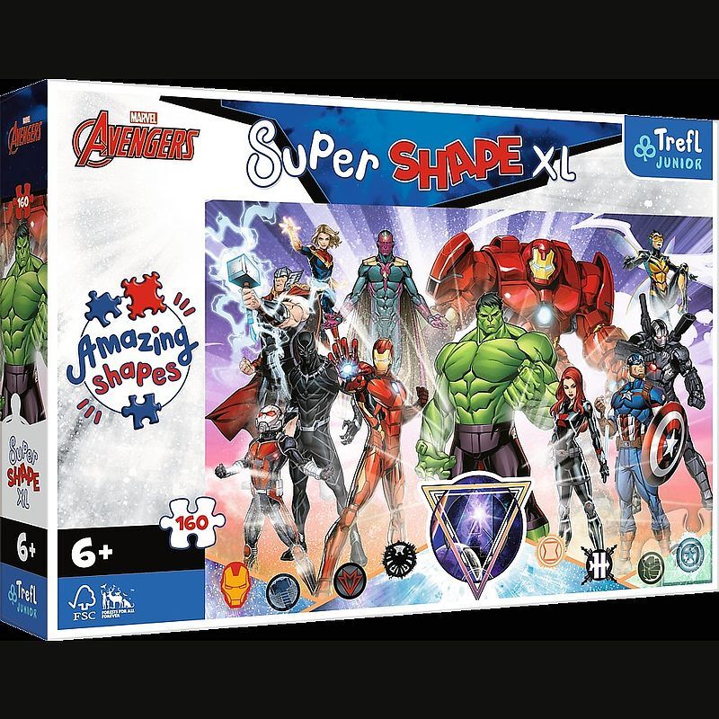Puzzle 160 xl super shape odwaga avengersów 50023