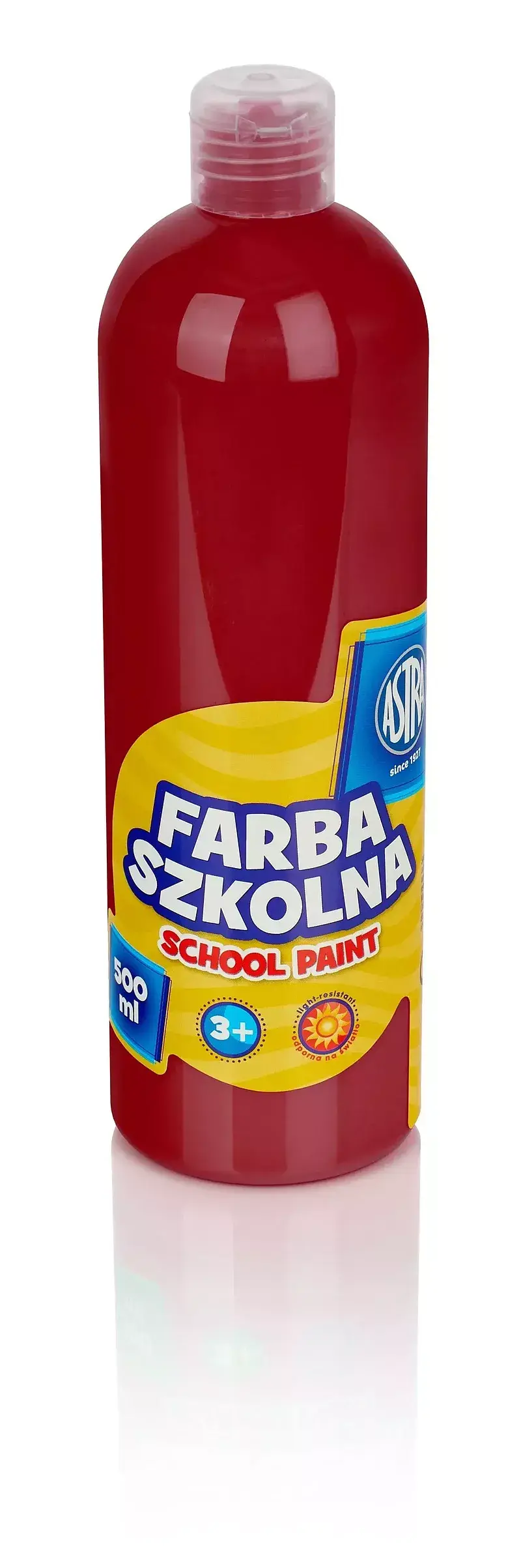 Farba szkolna astra 500 ml czerwona ciemna
