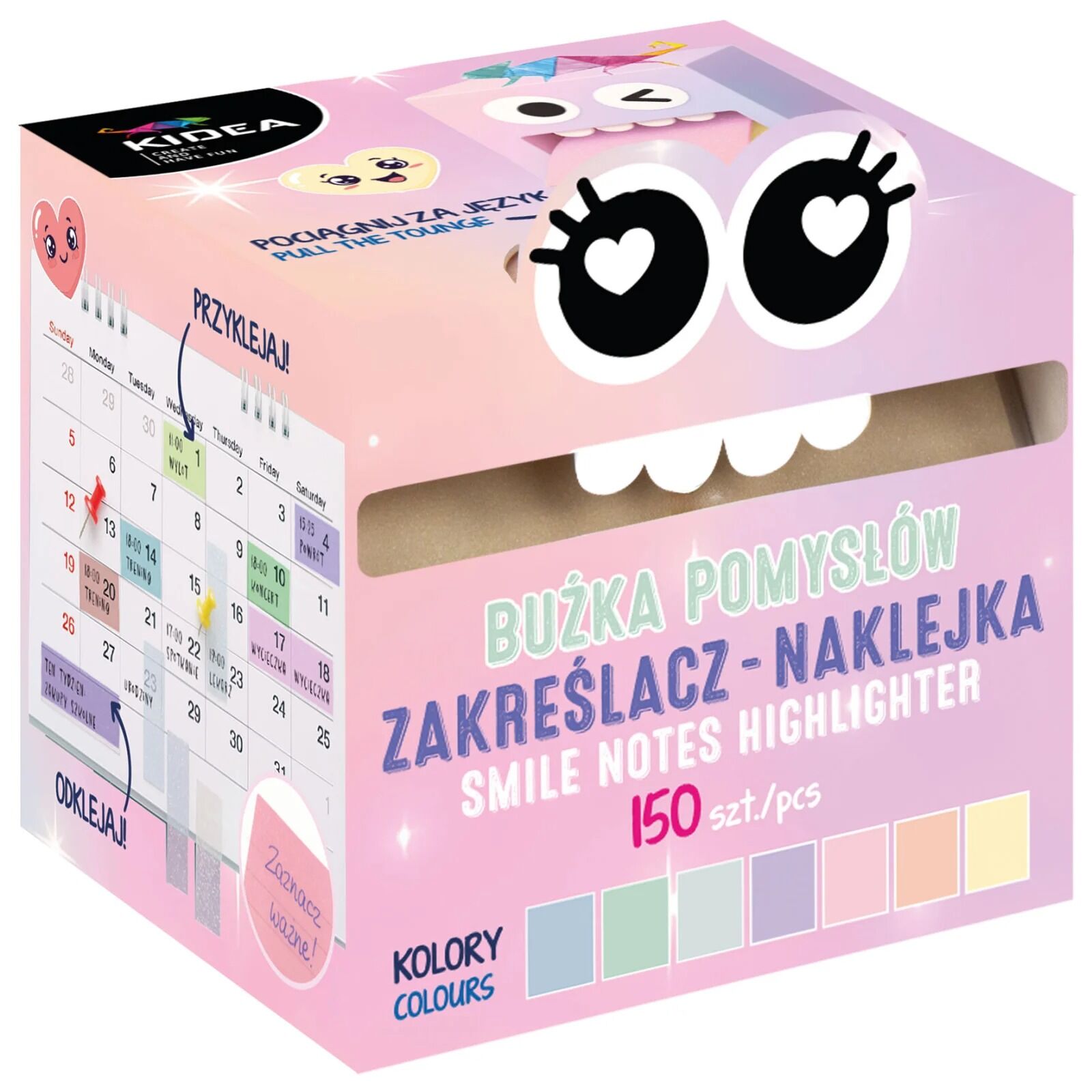 Zakreślacz w rolce Buźka pomysłów Kidea