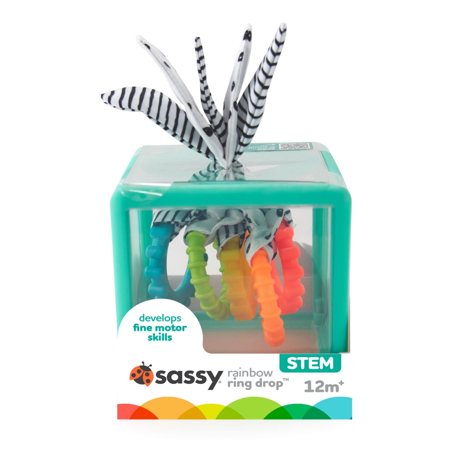 Manipulacyjna kostka sensoryczna Montessori sorter z krążkami Sassy