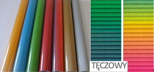 Tektura falista „E” rolka 50cm x 70cm. kolor tęczowy