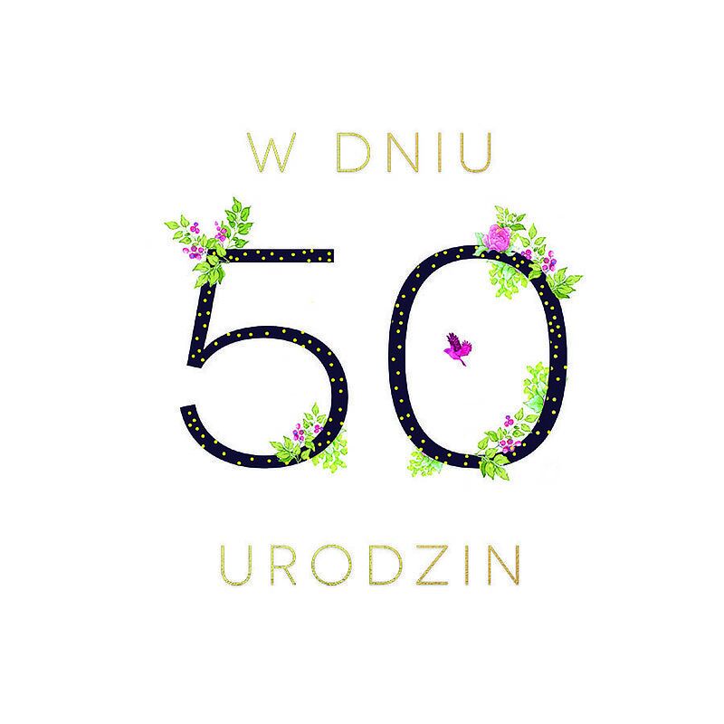 Karnet swarovski kwadrat cl1850_po urodziny 50