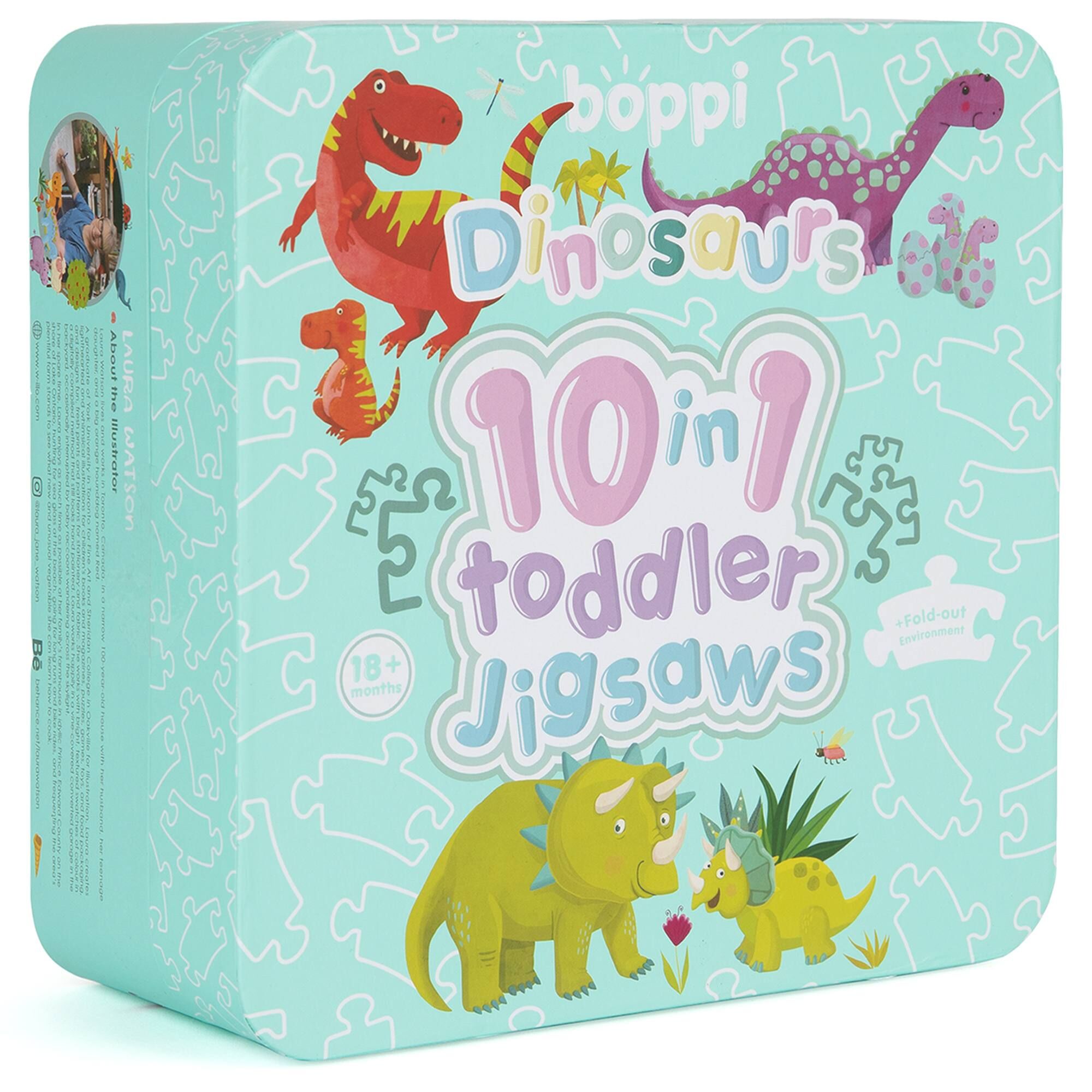 Puzzle progresywne Boppi 10w1 Dinozaury 30 elemenetów