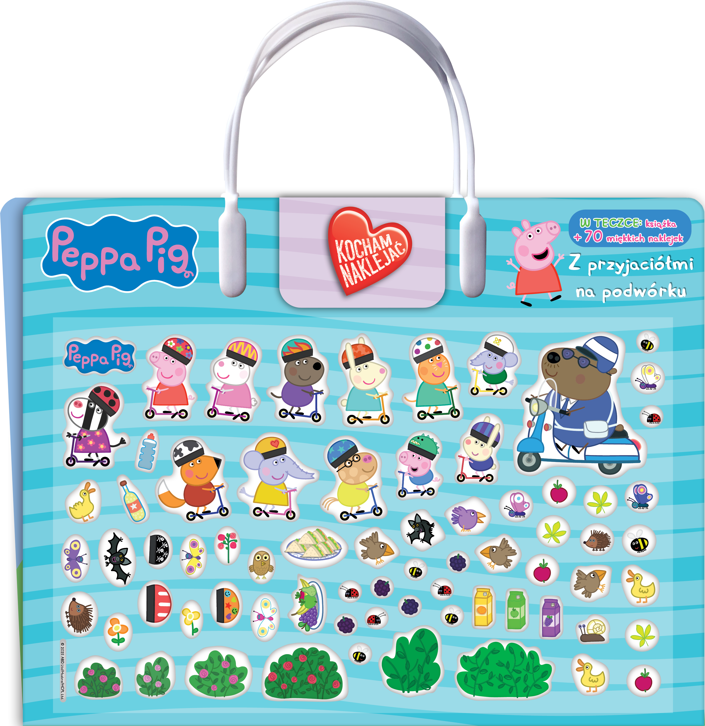 Peppa Pig. Kocham naklejać. Z przyjaciółmi na podwórku