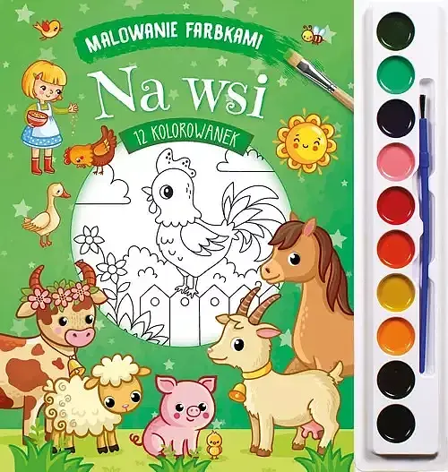 Malowanie farbkami. Na wsi