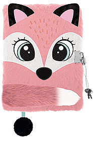 Pamiętnik z kłódką 3D włochacz BAMBINO PREMIUM FOX A5, 96 kartek