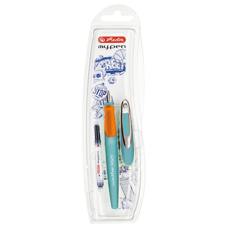Pióro wieczne herlitz my. Pen m turkus/pomarańcz