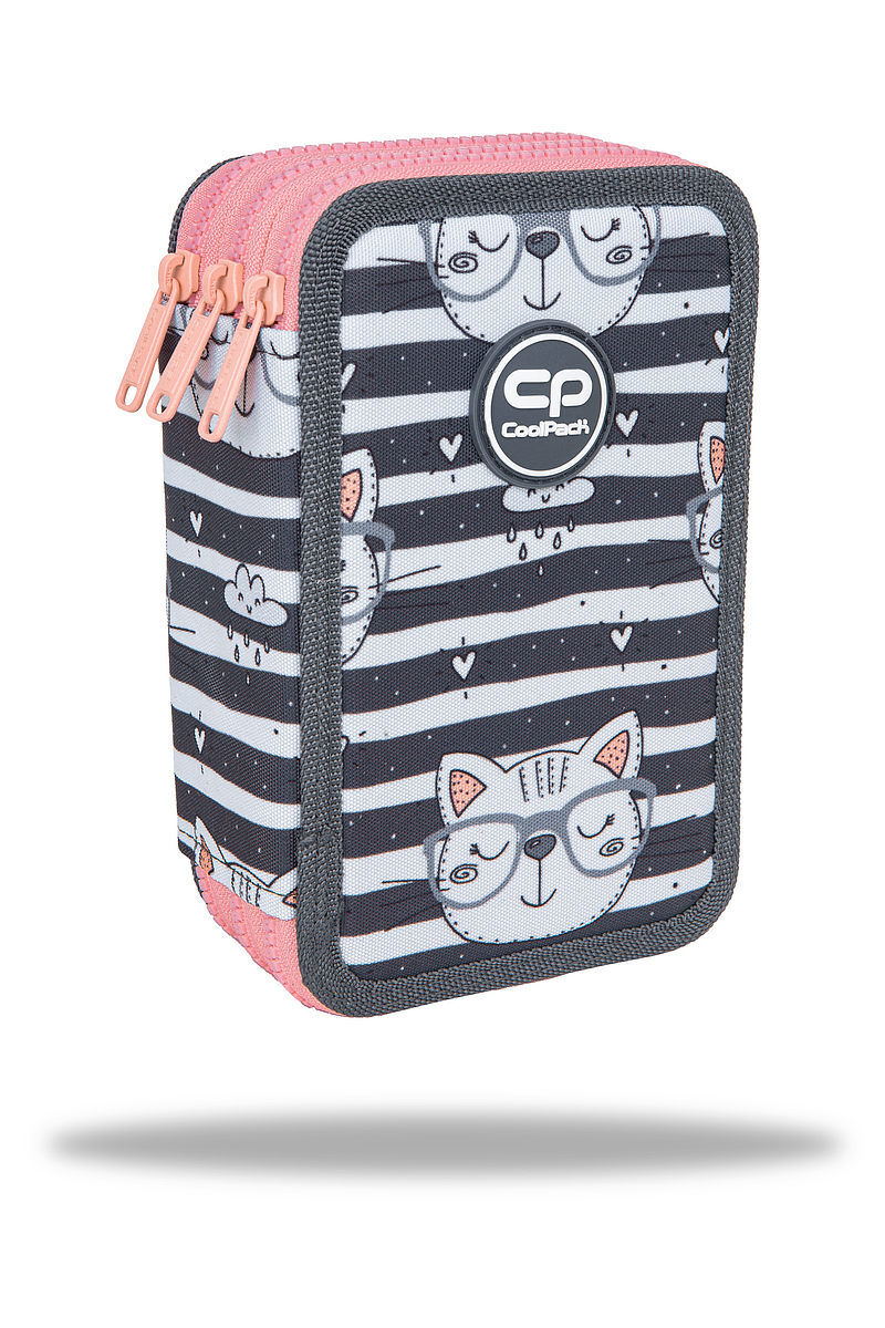 Piórnik 3-komorowy z wyposażeniem coolpack jumper 3 catnip