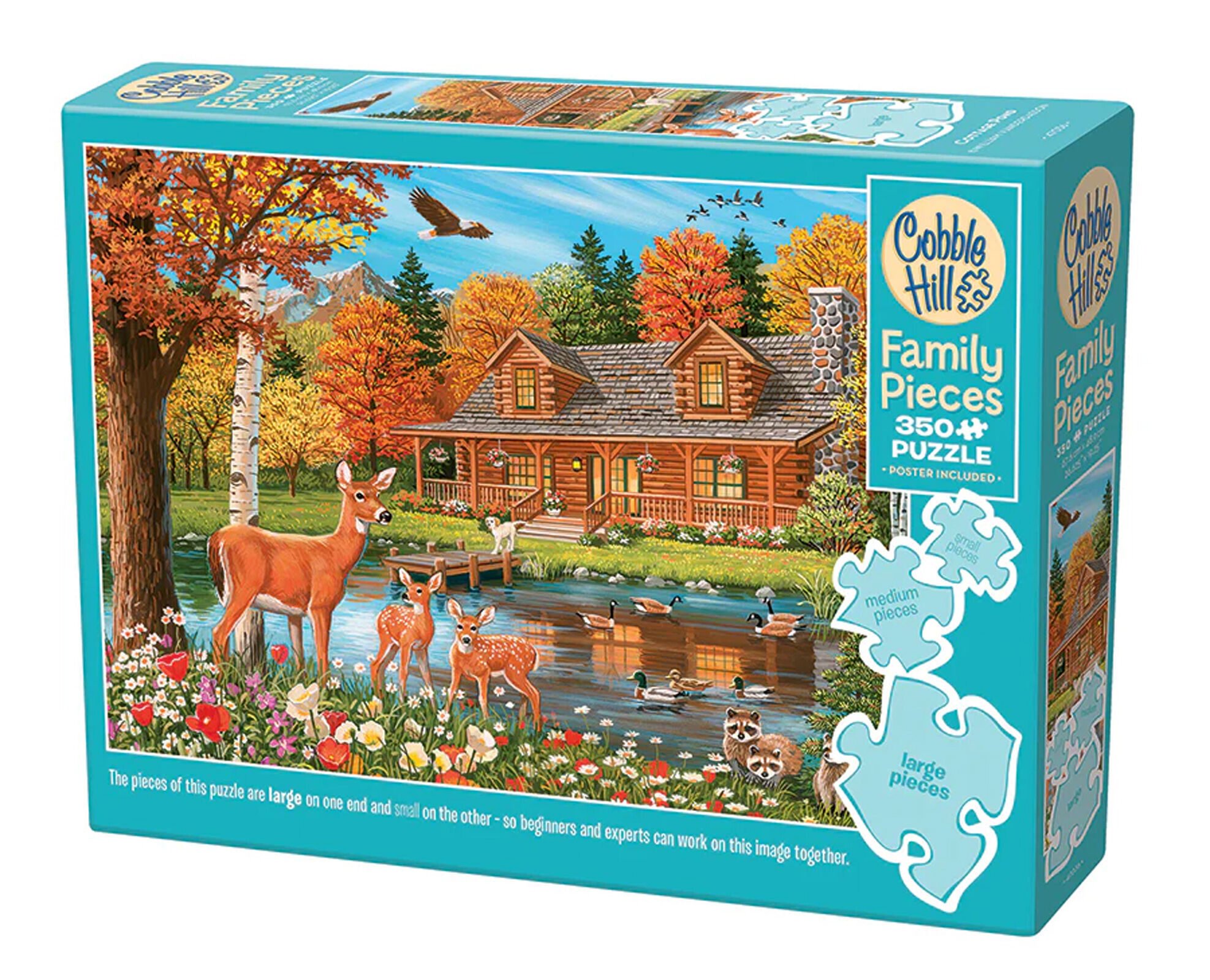 Puzzle 350 Dom nad stawem 113629