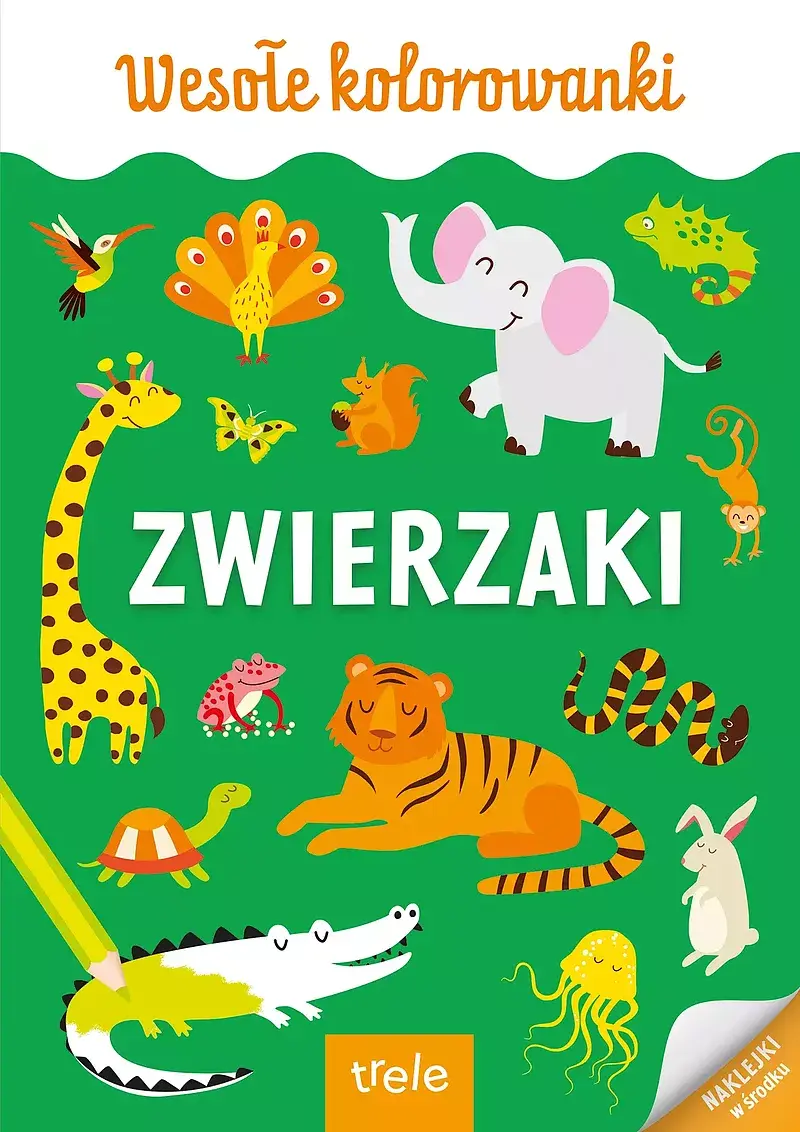 Zwierzaki. Kolorowanka a4. Wesołe kolorowanki