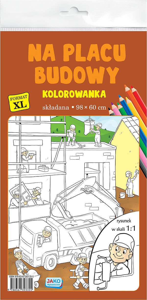 Kolorowanka xl na placu budowy
